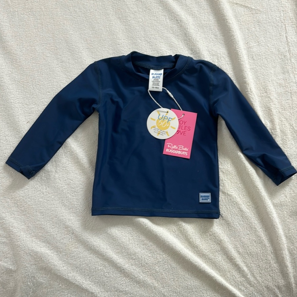 Rugged butts boys 12-18 month rash guard/swim shirt